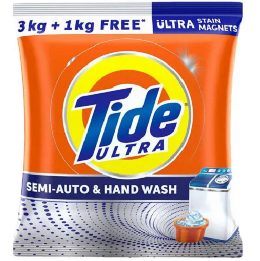 TIDE SEMI AUTO HAND WASH DETERGENT 3+1KG