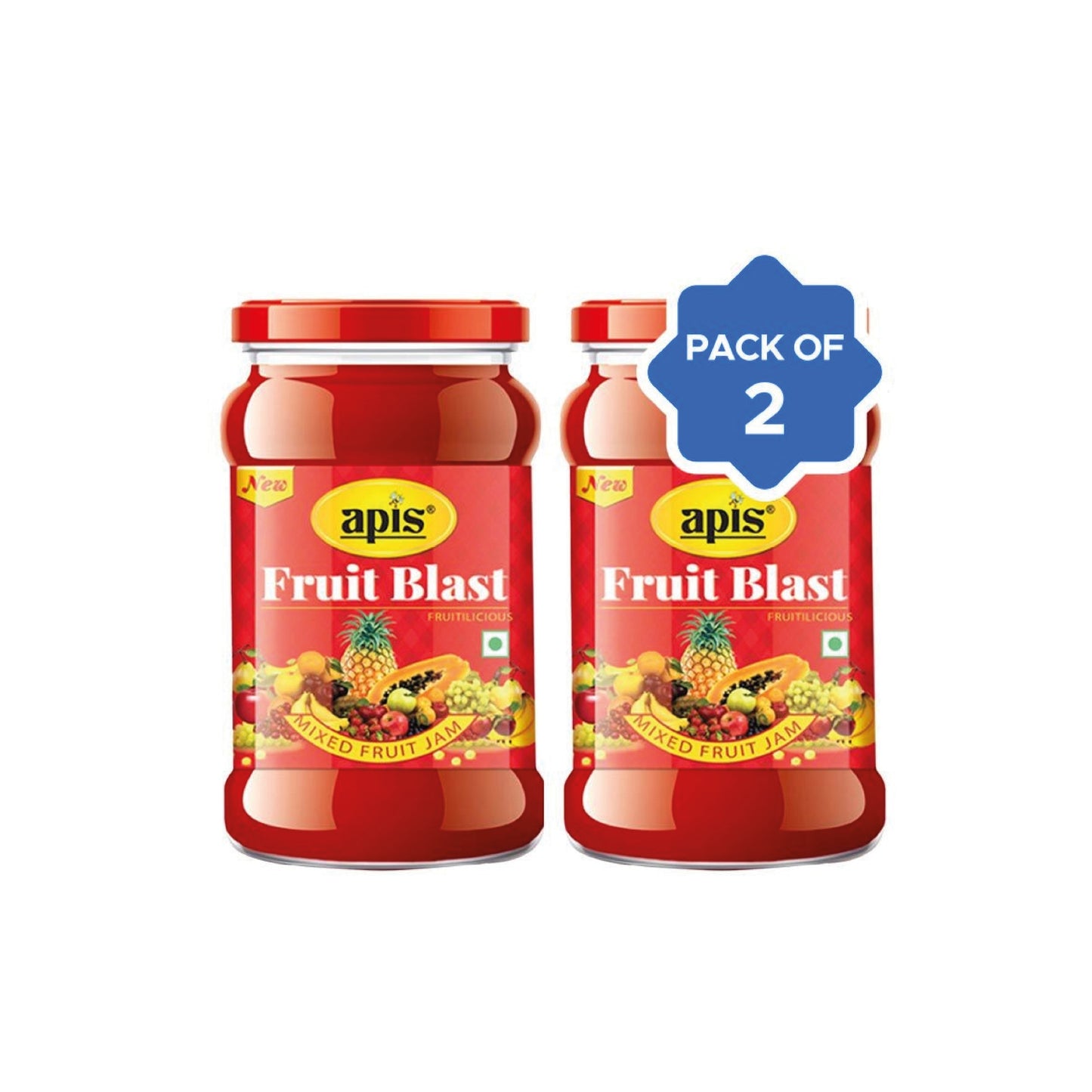 APIS FRUIT BLAST MIXED FRUIT JAM 2*450G 2PCS SET