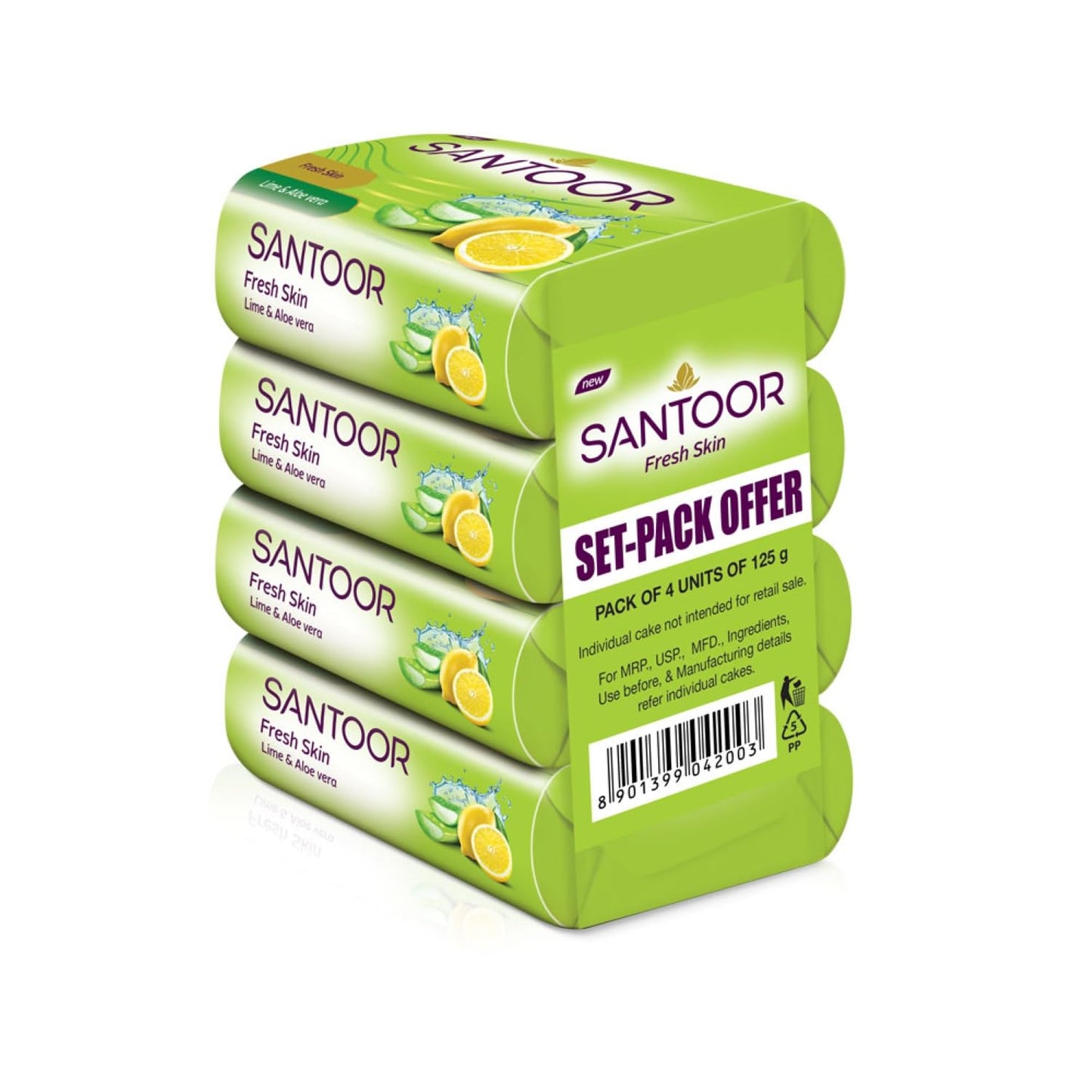 SANTOOR FRESH SKIN LIME & ALOVE VERA 4125GM