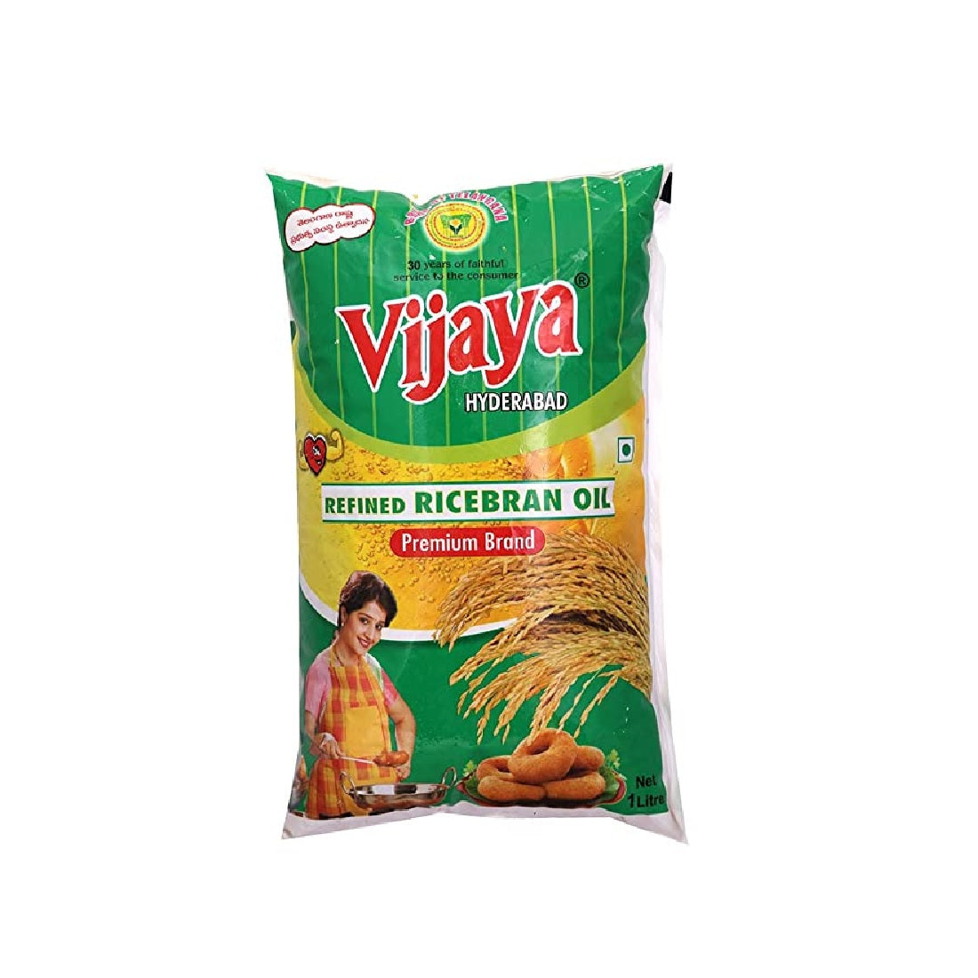 VIJAYA REFIND PREMIUM BRAND RICEBRAN OIL 1LTR