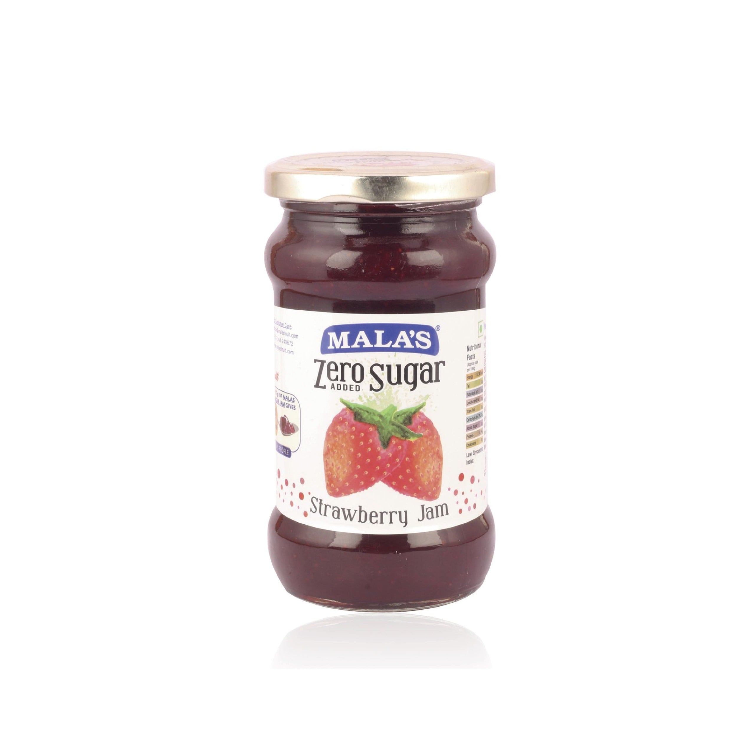 MALAS ZERO SUGAR STRAWBERRY JAM 350G – redrosemart.com